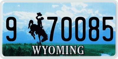 WY license plate 970085