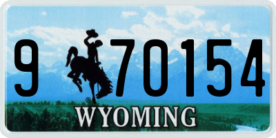 WY license plate 970154
