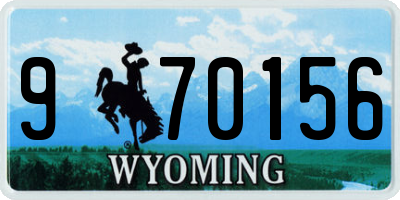 WY license plate 970156