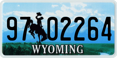 WY license plate 9702264