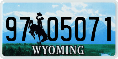 WY license plate 9705071