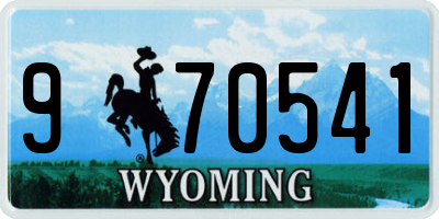 WY license plate 970541
