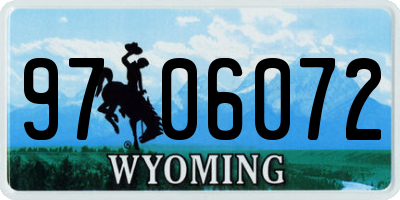 WY license plate 9706072