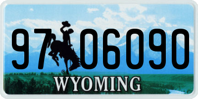 WY license plate 9706090