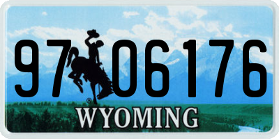 WY license plate 9706176