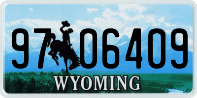 WY license plate 9706409