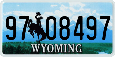 WY license plate 9708497