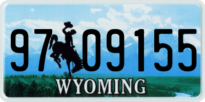 WY license plate 9709155