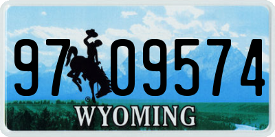 WY license plate 9709574