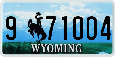 WY license plate 971004