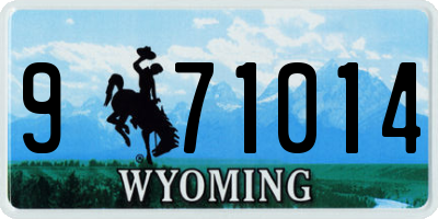 WY license plate 971014