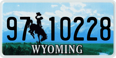 WY license plate 9710228