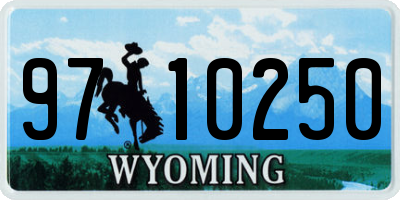 WY license plate 9710250