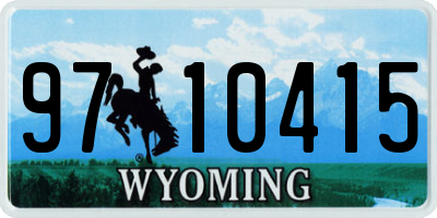 WY license plate 9710415