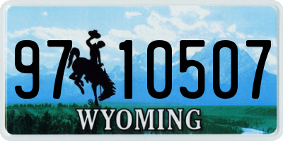WY license plate 9710507