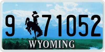 WY license plate 971052