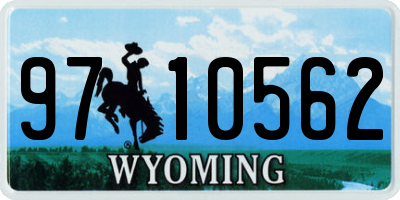 WY license plate 9710562