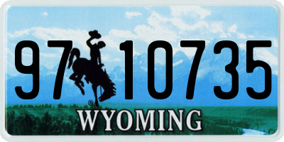 WY license plate 9710735