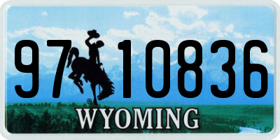 WY license plate 9710836