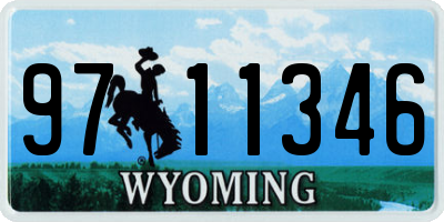 WY license plate 9711346