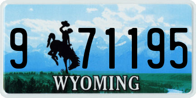 WY license plate 971195