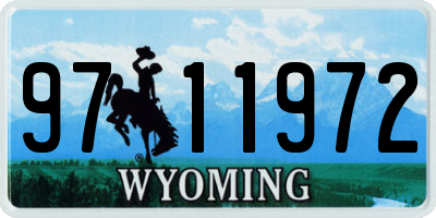 WY license plate 9711972