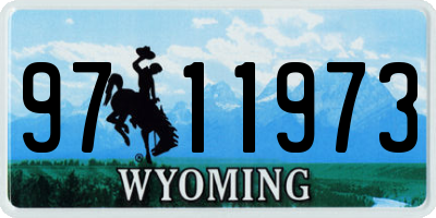 WY license plate 9711973