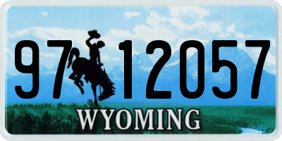 WY license plate 9712057