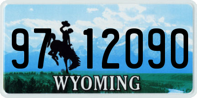 WY license plate 9712090