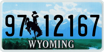 WY license plate 9712167
