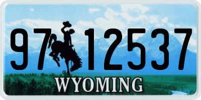 WY license plate 9712537