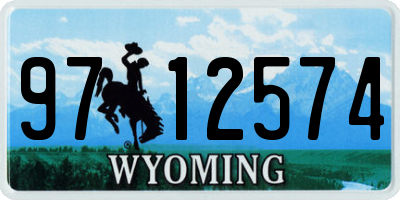 WY license plate 9712574