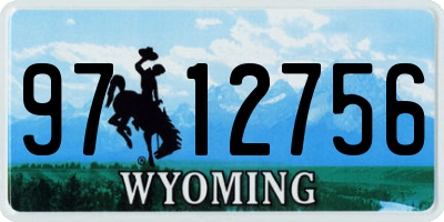 WY license plate 9712756