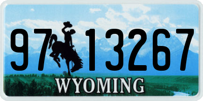 WY license plate 9713267