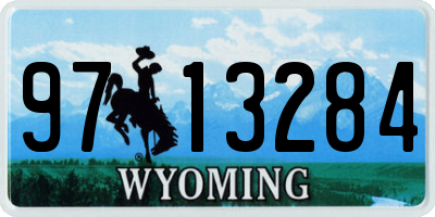 WY license plate 9713284