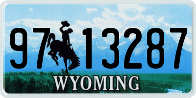 WY license plate 9713287