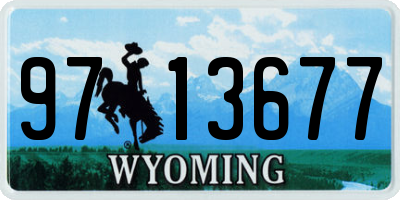 WY license plate 9713677