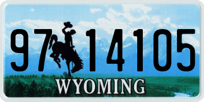 WY license plate 9714105