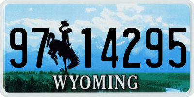 WY license plate 9714295