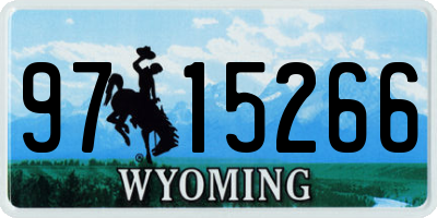 WY license plate 9715266