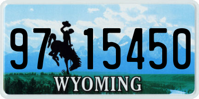 WY license plate 9715450