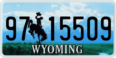 WY license plate 9715509