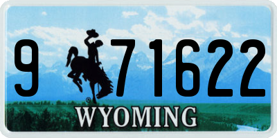 WY license plate 971622