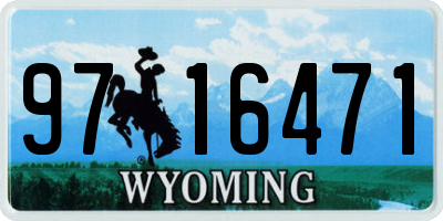 WY license plate 9716471