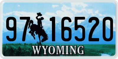 WY license plate 9716520