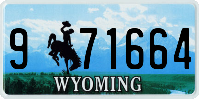 WY license plate 971664