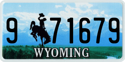 WY license plate 971679