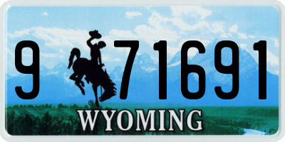 WY license plate 971691
