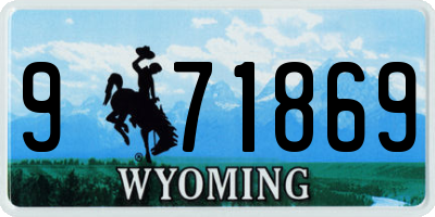WY license plate 971869