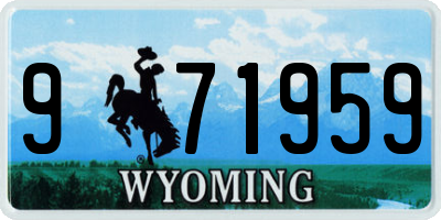 WY license plate 971959